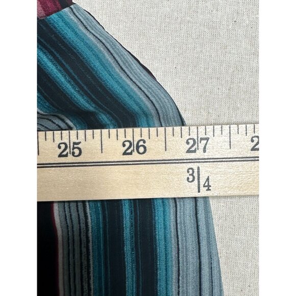 Worthington Striped Semi Sheer Blouse size 3X Multicolor - Picture 7 of 8